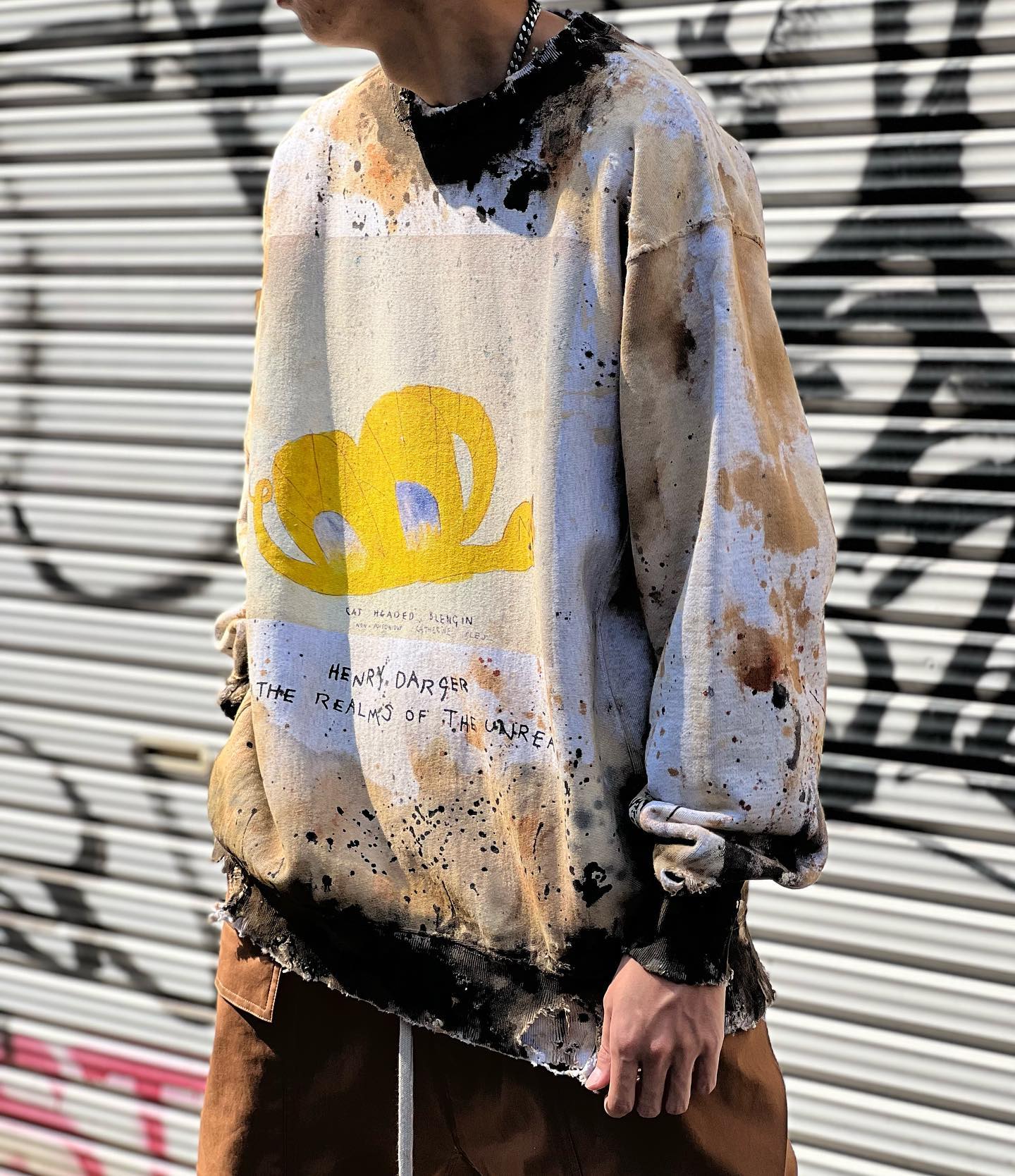 完売品】KIDILL 22AW ダメージ加工 スウェット-